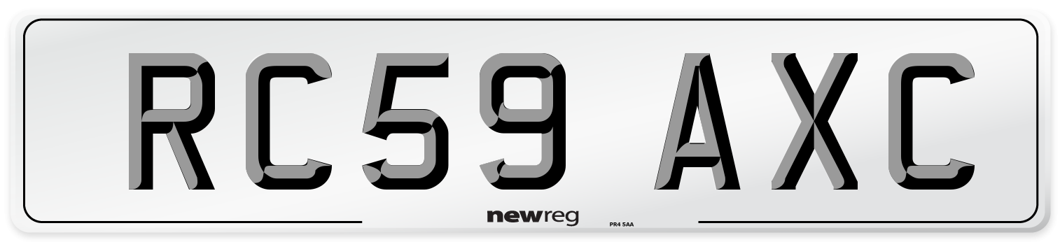 RC59 AXC Number Plate from New Reg